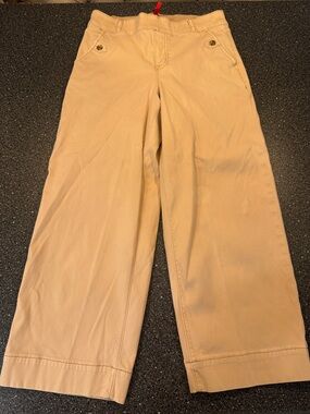 Women’s SPANX Nude Beige High-Waist Shaping Wide Leg Capri Pants - size M